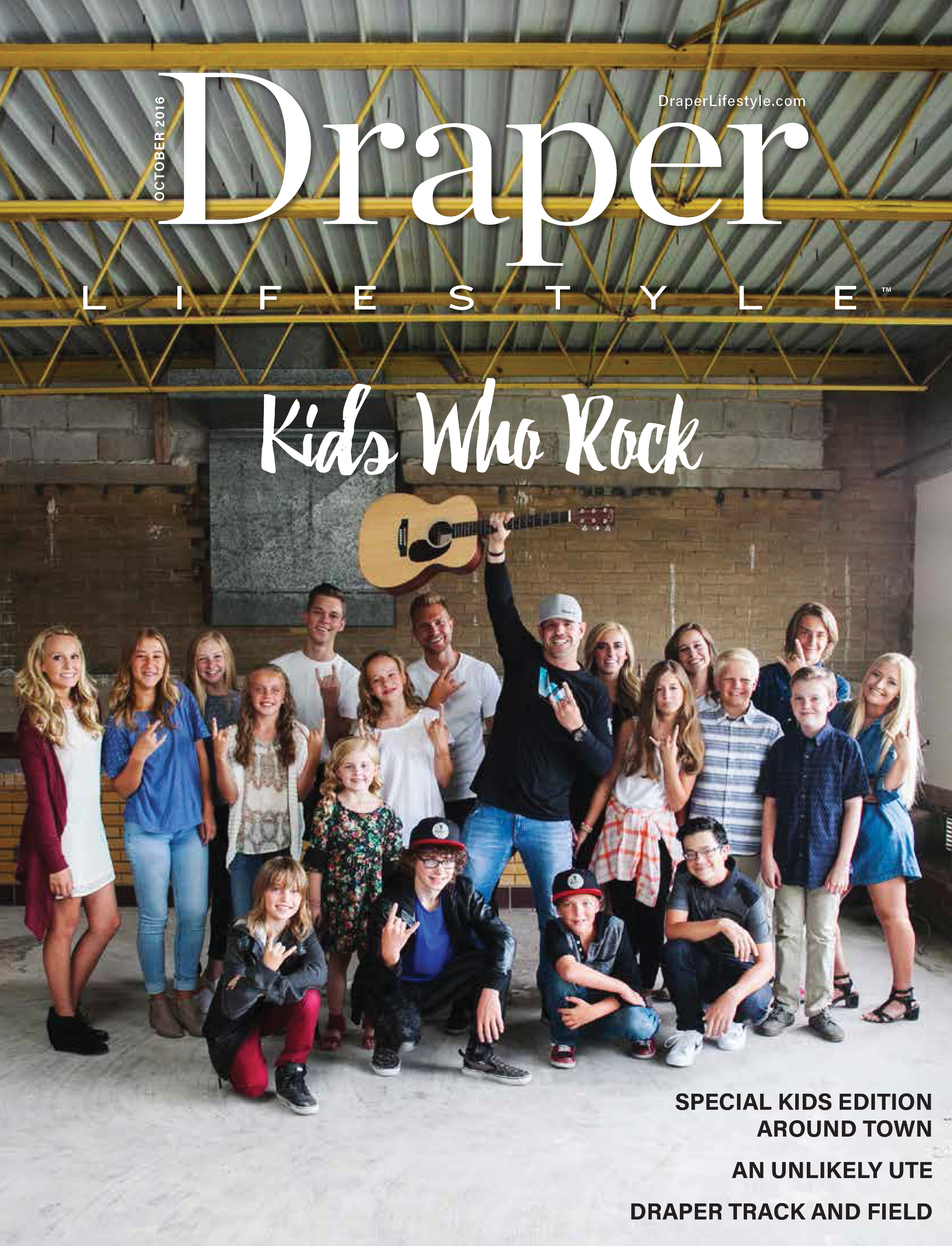 Rock University students featured on the cover of Draper Lifestyle Magazine - Kids Who Rock